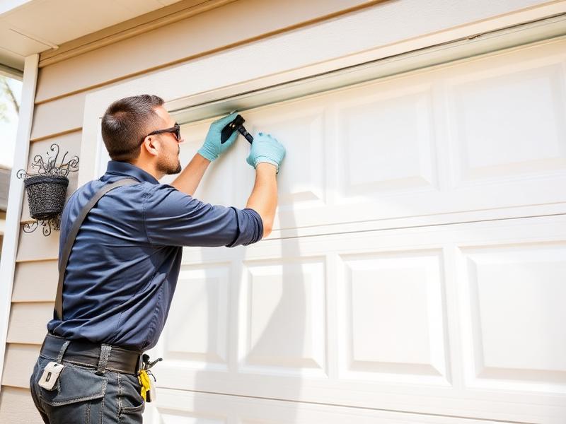 Watertown Garage Doors professional technician installing garage door